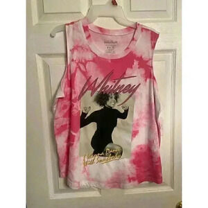 Whitney Houston women's Medium tie dye top NEW